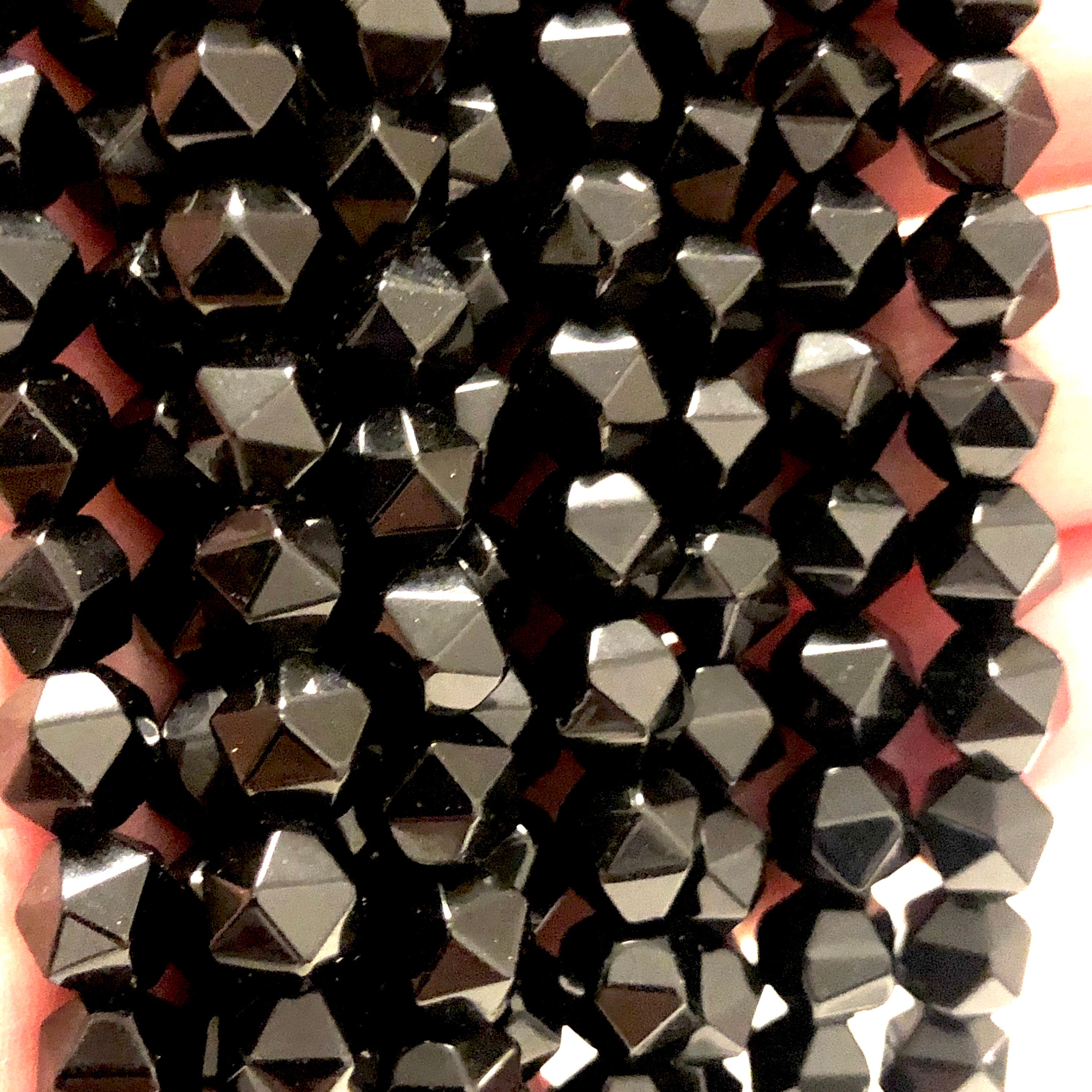 8 Stunning Star Cut Round Black Onyx Gemstone beads 11-12 mm 8 Stunning Star Cut Round Black Onyx Gemstone beads 11-12 mm