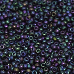 Miyuki Saatperlen 11/0 Mattierte Metallic Aubergine Iris 2073 -NEU!!!