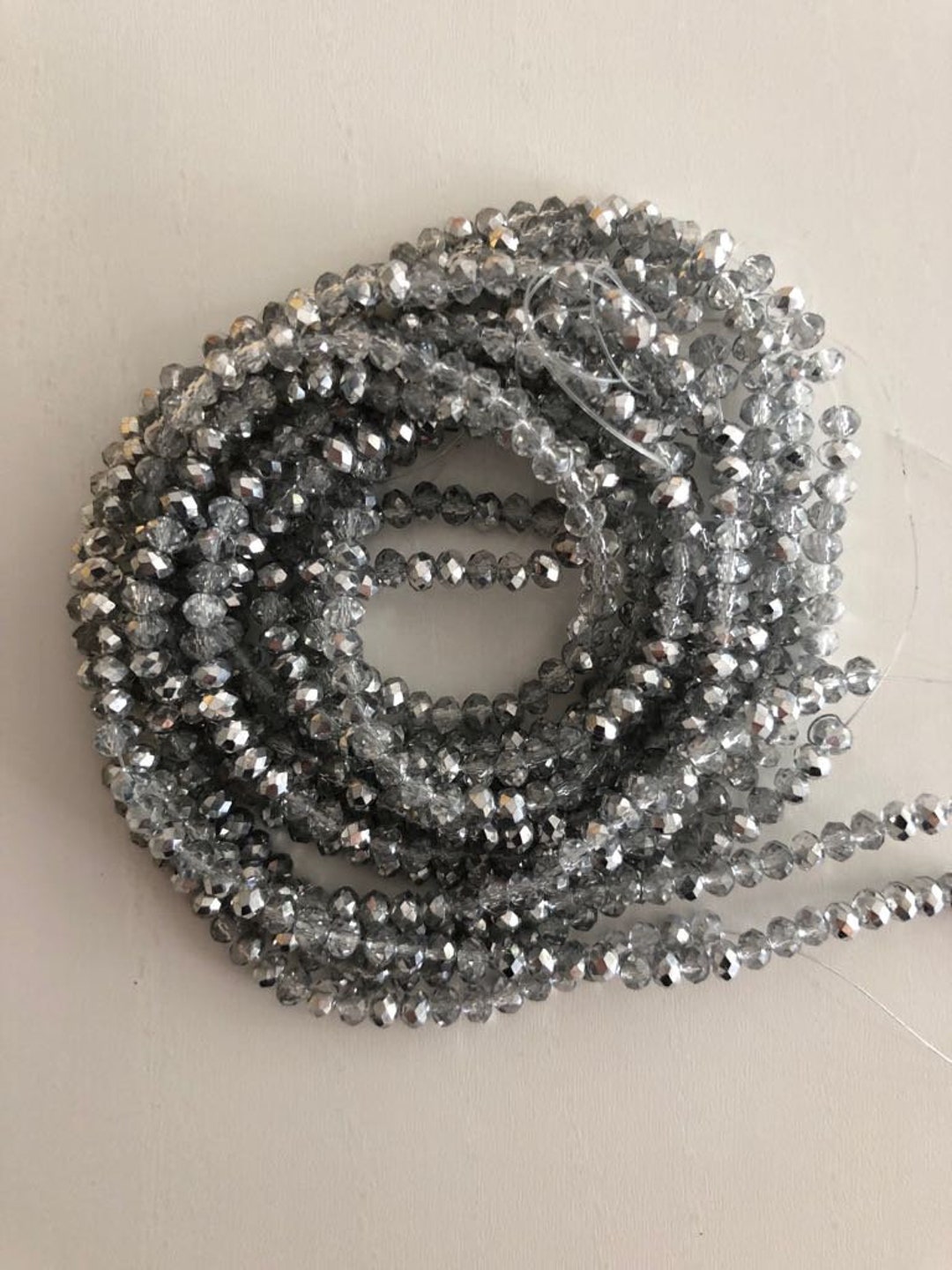 3mm Crystal rondelle beads strand 125 pcs, PBC3C4
