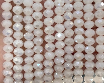 8mm Crystal faceted rondelle - 72 pcs - 8 mm - full strand - PBC8C33,Crystal Beads, Beads, glass beads, beadscrystal rondelle beads