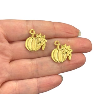 Kawaii Witch Girl Charm | Fairy Tale Jewellery Making | Halloween Party Supplies (10 Pcs / Gold / 10mm x 15mm)