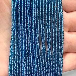 Preciosa Seed Beads 11/0 -67150-Aquamarine Silver Lined-PRCS11/0-20