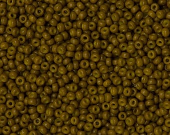 Miyuki Seed Beads 8/0  Duracoat Opaque Spanish Olive 4491-NEW!!!