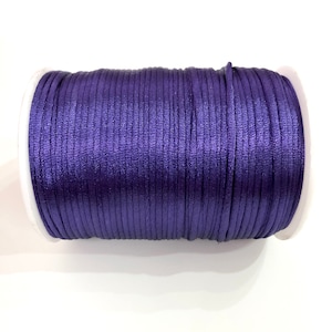 Rattail Kordel, Kumihimo Kordel, Satin Seidenkordel, Satin Nylon Kordel, Makramee Knoten DIY, Perlenschnur, Fadenkordel, 2.5mm