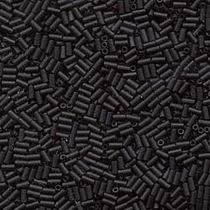 Miyuki Bugles size 3mm 0401F Black Matted  10 grams. Black bugles 3mm, Black Matted bugles 3mm