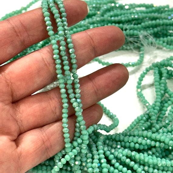 DAHI 8mm Glass Beads 450pcs Crystal Glass Beads Faceted