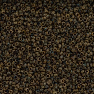 Miyuki Seed Beads 15/0, 4517 - Picasso Opaque Brown Tan, beads, miyuki beads,seed beads Japanese seed beads