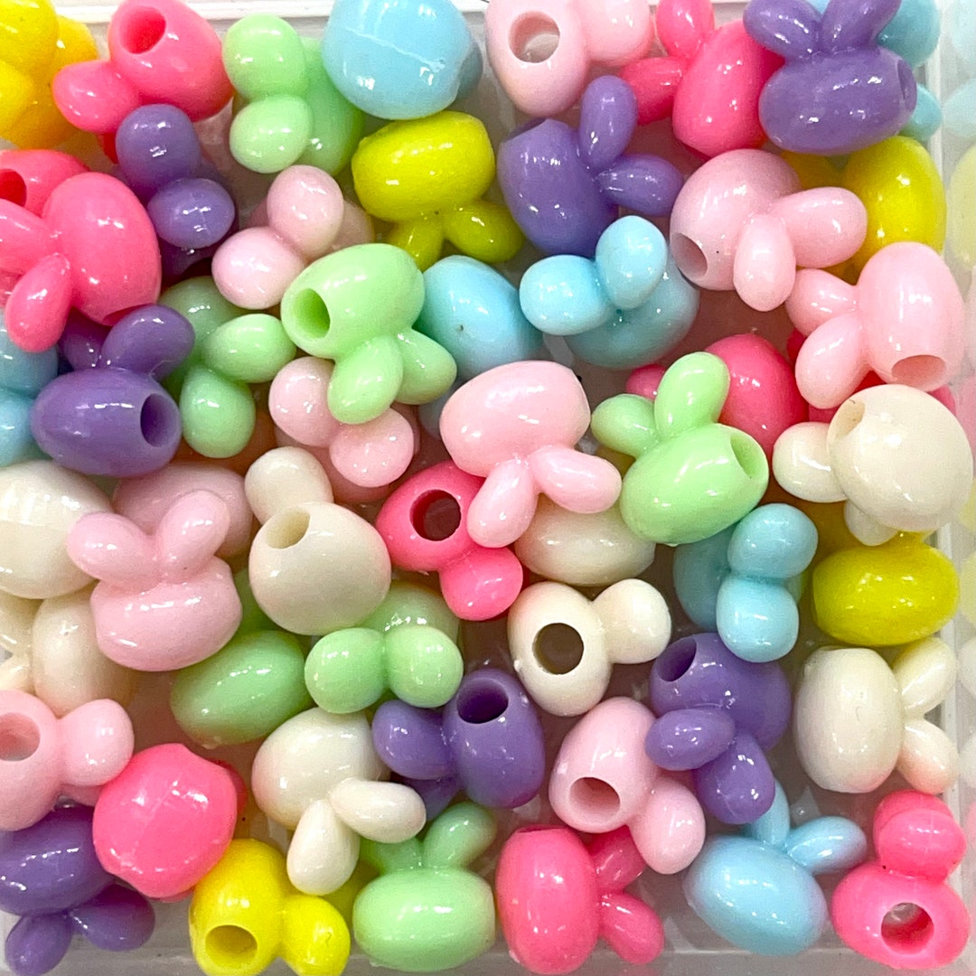 Acrylic Rabbit Beads, Assorted 50 Gr Pack, Approx 50 Beads Etsy