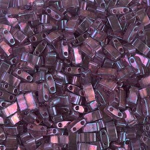 Miyuki Half Tila Beads HTL0316 Lt Amethyst Gold Luster, miyuki beads, half tila beads, beads Japanese seed beads