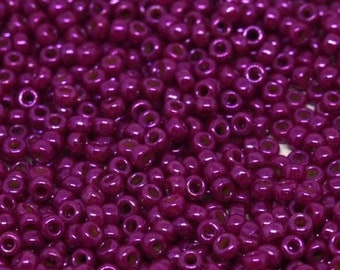 Miyuki Seed Beads 15/0, 1465L -Opaque Fuchsia Luster, beads, miyuki beads, seed beads, Japanese seed beads