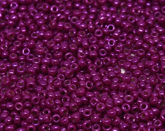 Miyuki Seed Beads 11/0 Opaque Fuchsia Luster , 1465L