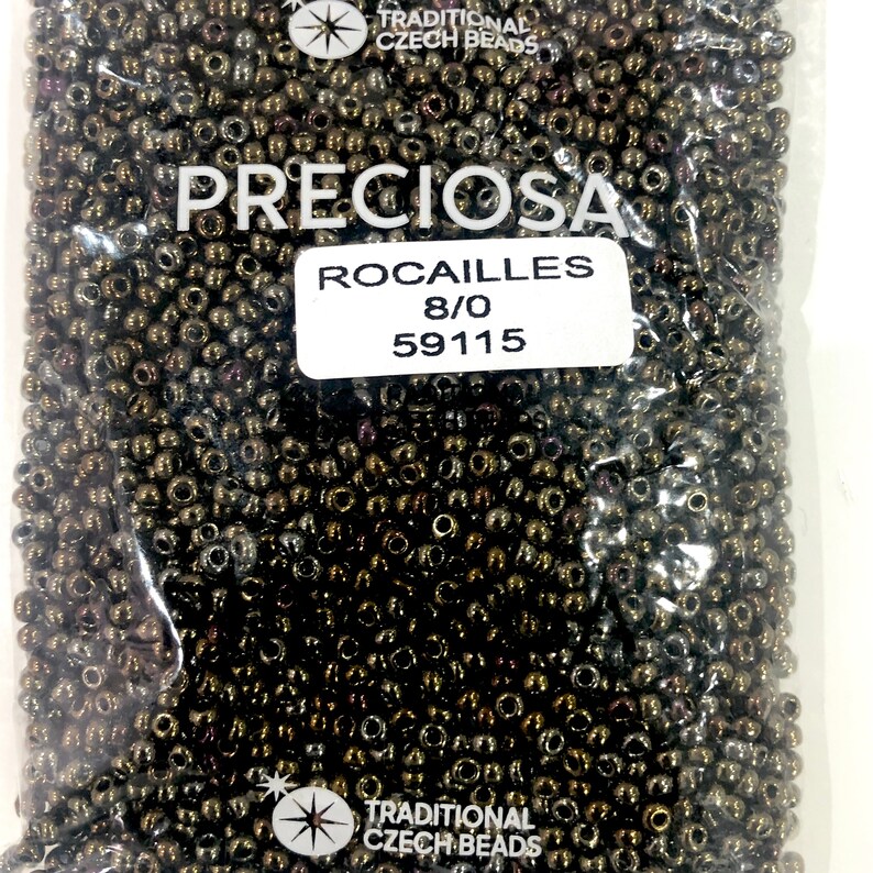 Preciosa Seed Beads 80 Rocailles Round Hole-20 Gr 59115 Brown Iris