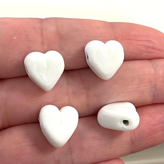 Murano glass heart charms deals
