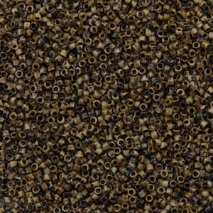 Miyuki Delica 11/0 DB2267 Opaque Brown Picasso, 5 Gr Pack