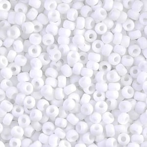 Miyuki Seed Beads 11/0 White Opaque Matted ,0402F-NEW!!!