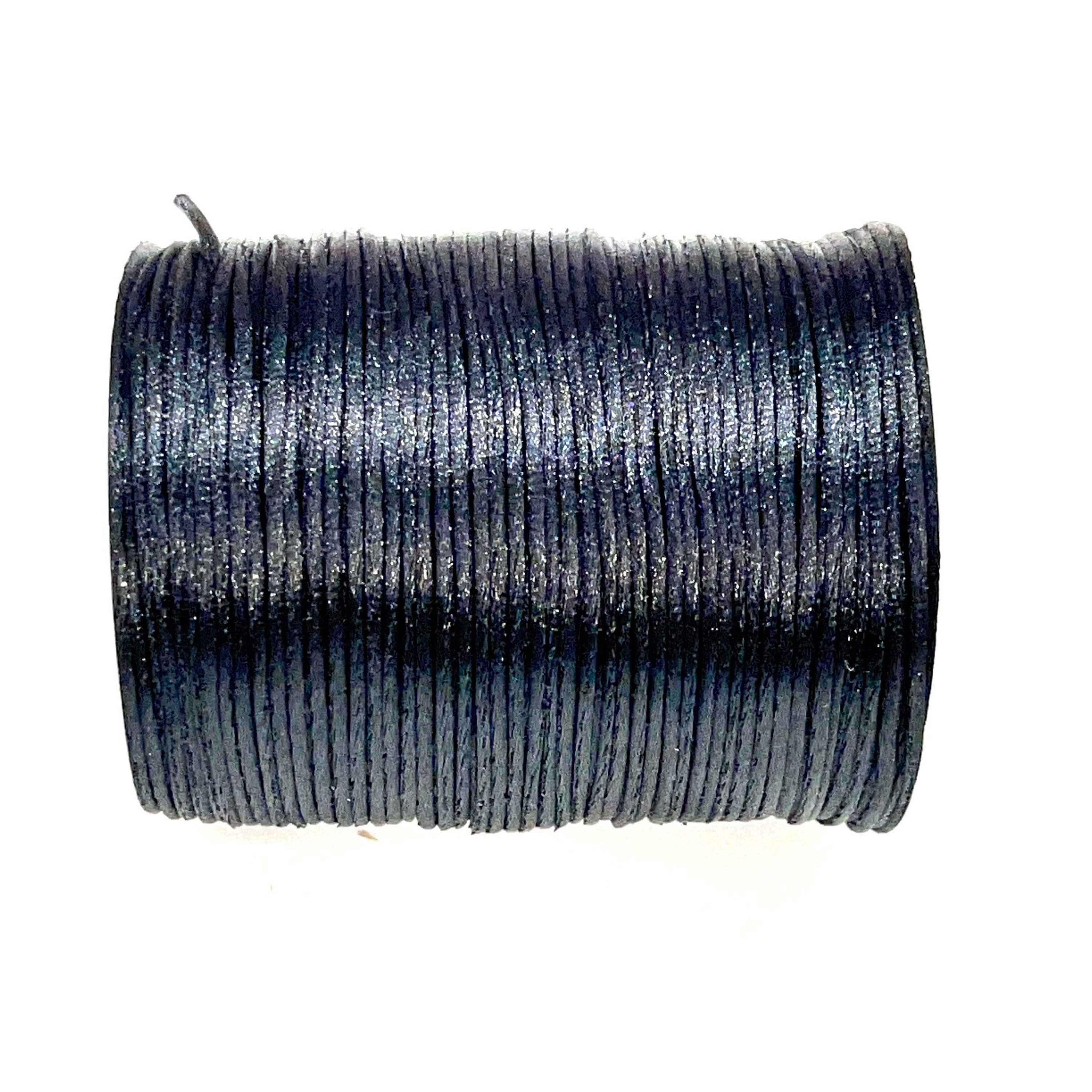 INSPIRELLE 3mm Black Satin Cord Rattail Silk Cord Chinese Knot Thread for  Jewelry Making, 50 Yards Spool