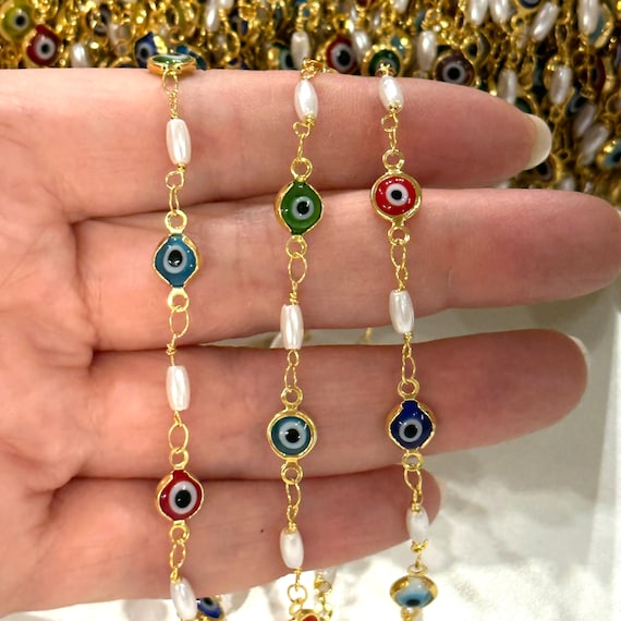 Evil eye rosary on sale necklace