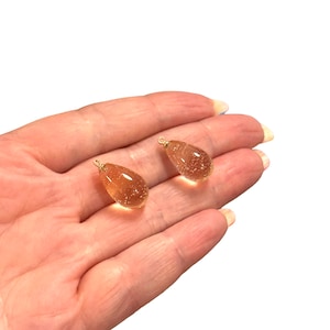 Handgemachte Murano Glas Tropfen Anhänger Mit 24Kt Vergoldeten Stift