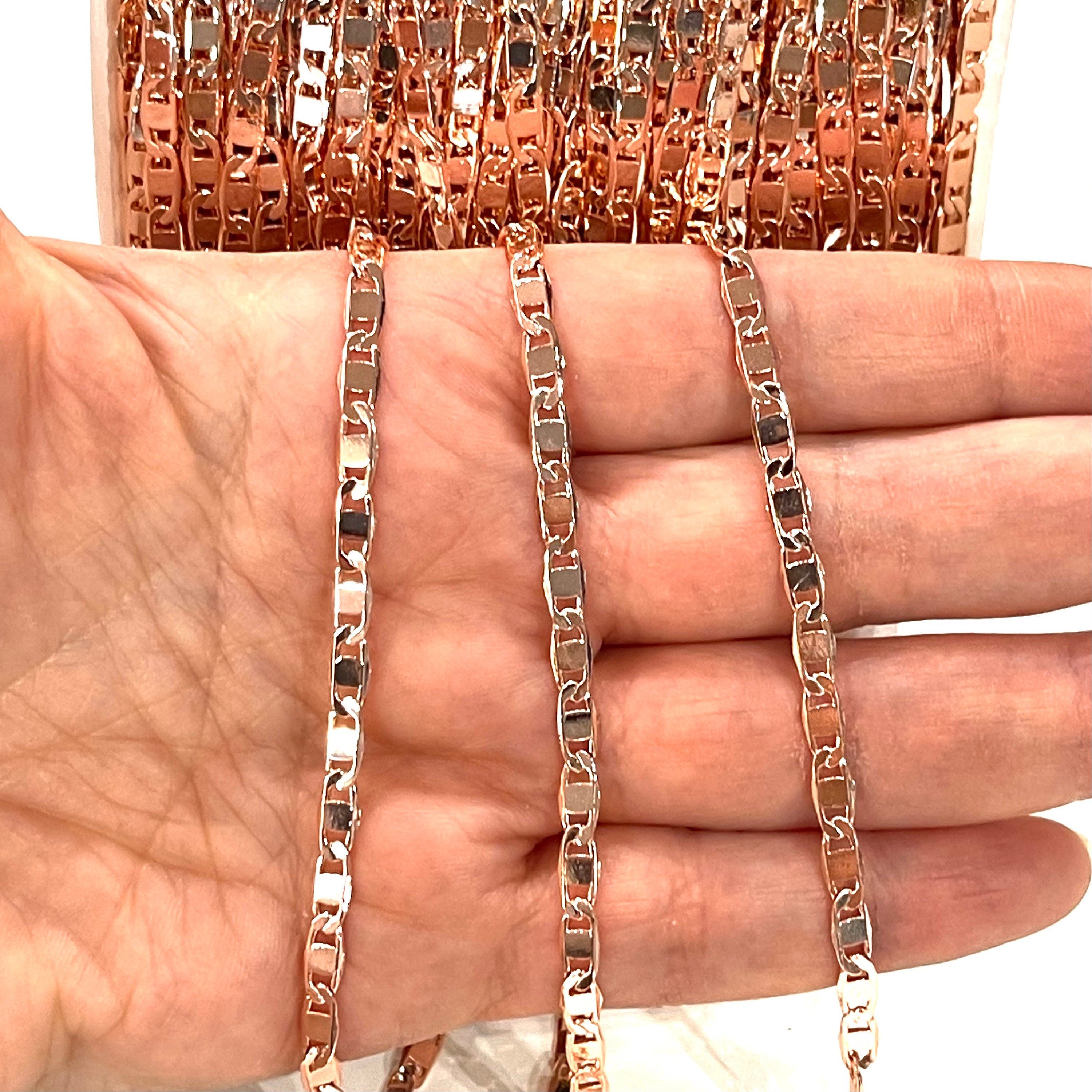 Rose Gold Plated Brass 4mm Soldered 