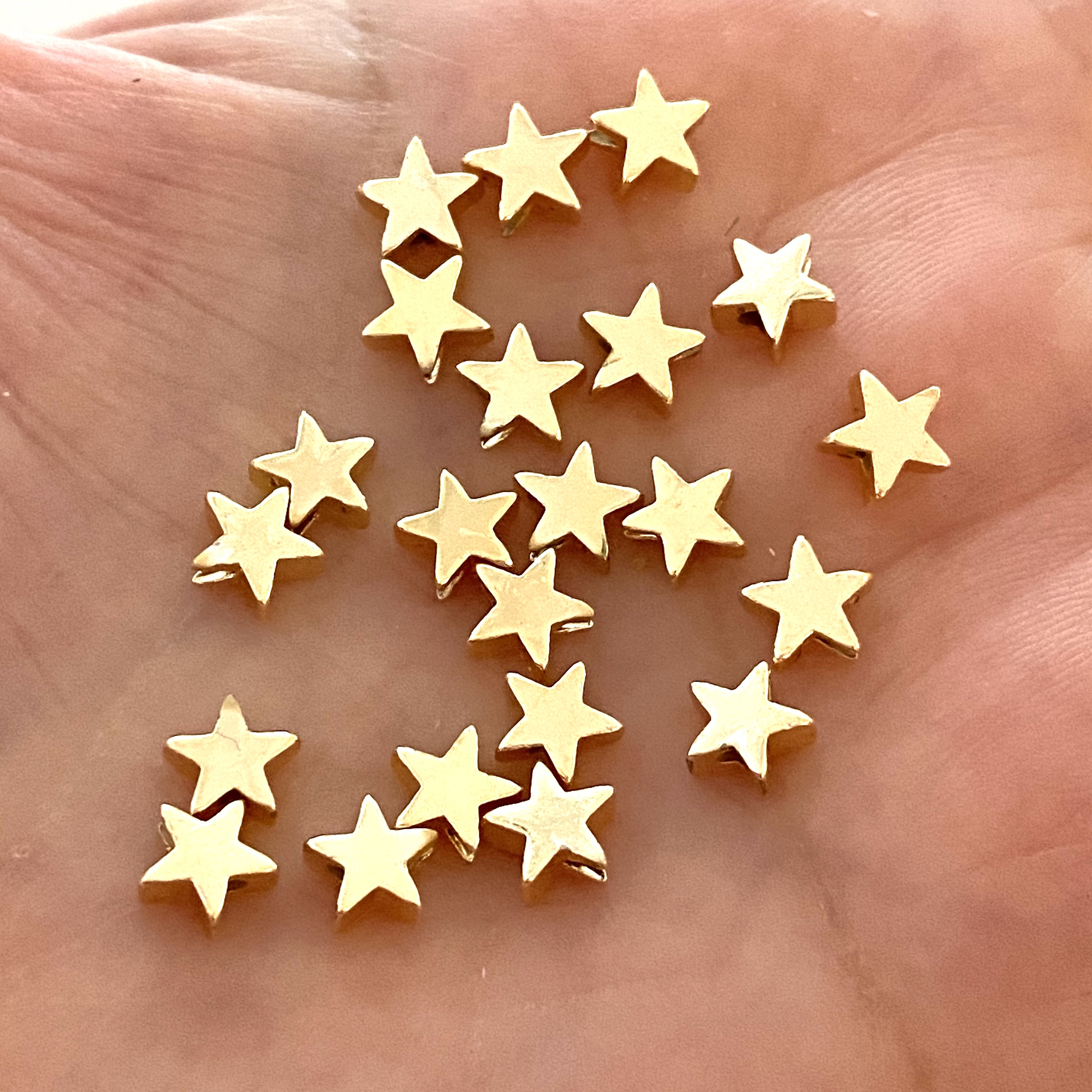 14 K Gold Filled Star Charms, 10 mm 925 Sterling Silver Soldered