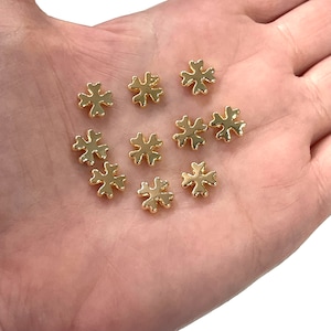 24Kt Vergoldete Kleeblatt Spacer Charms, 10 Stück im Pack,