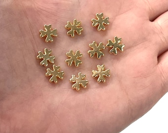 24Kt Vergulde Klaver Spacer Charms, 10 stuks in een verpakking,