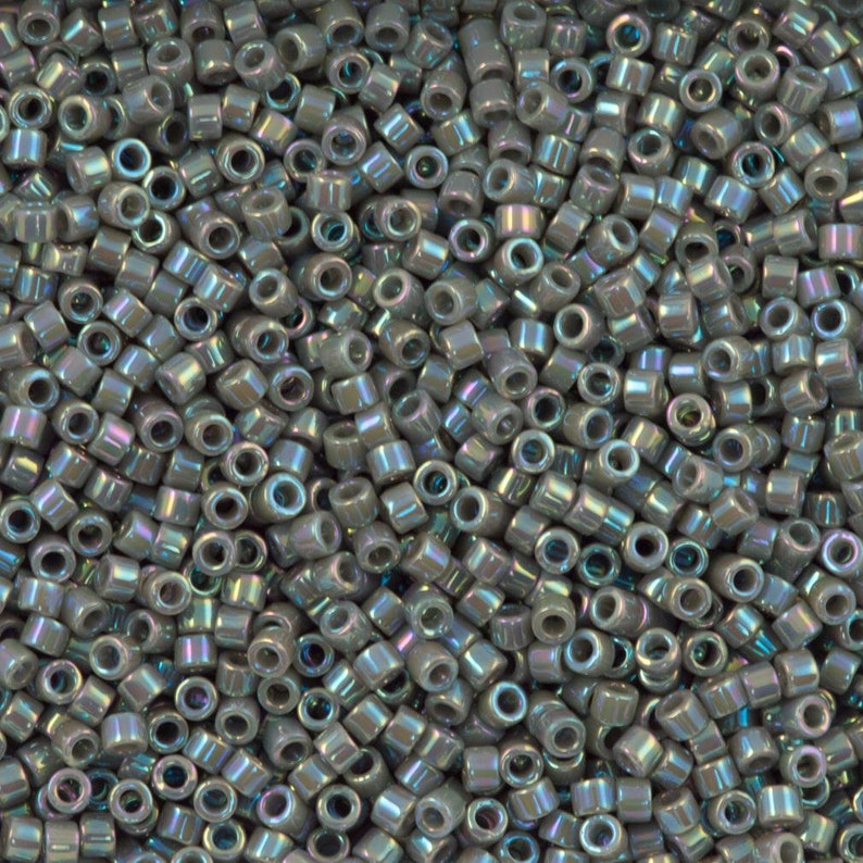 Opaque Grey AB Miyuki Delica 110 DB0168 Miyuki Delica Beads,5 Gr Pack