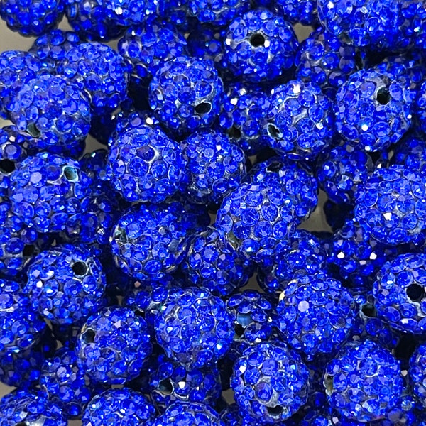 10mm Shamballa Beads, 10mm Quality Pave Rhinestone Disco Balls, 3 pcs dans un paquet