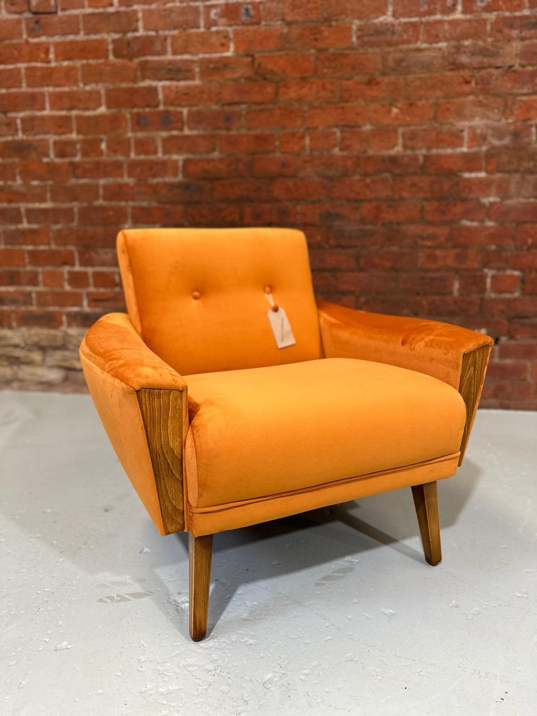 Vintage Danish Mid Century Inspired Model 60 Handmade Lounge Chair