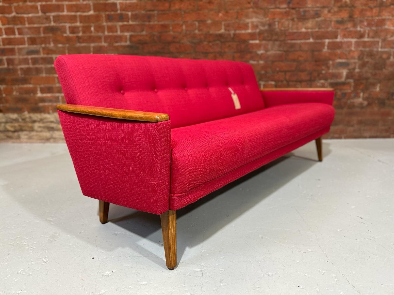 Model 55 Danish Vintage Mid Century 3 Seat Post Box Red Cocktail