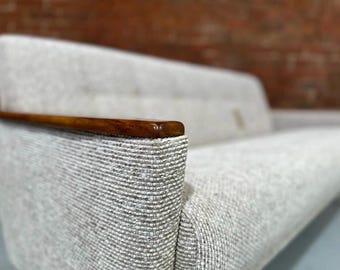new handmade danish vintage style model 55 mid century 60s 3 seat lounge sofa in tawney multi weave