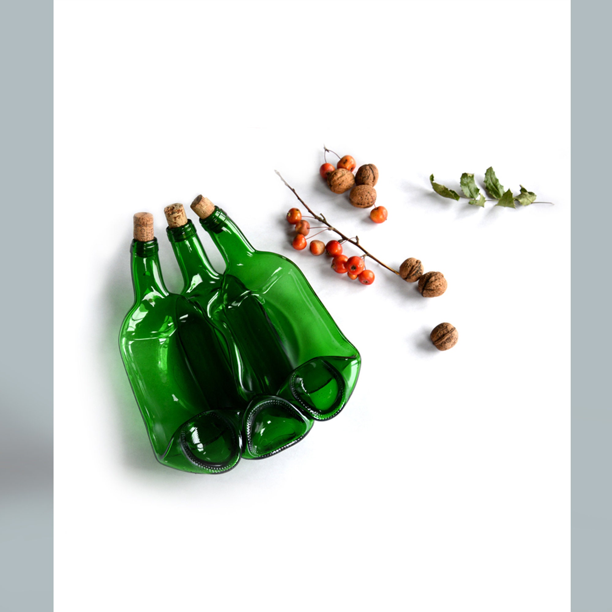 Fruit Bowl Recycled Wine Bottle Platter With Corks Wine Etsy UK