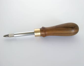 10 in 1 Multi-Tip Wooden Handled Screwdriver