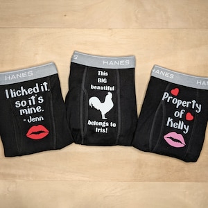 Cotton Anniversary Gift for Him - Personalized Boxers - Custom Underwear