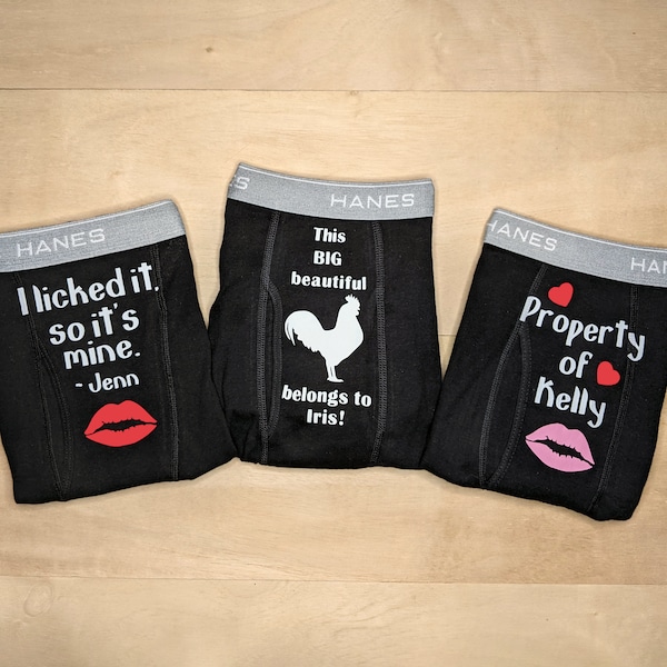 Cotton Anniversary Gift for Him - Personalized Boxers - Custom Underwear