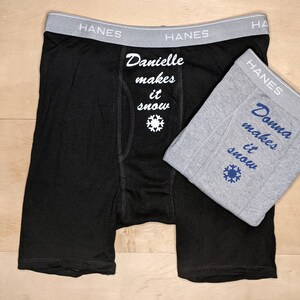 Personalized Boxers, Kiss Me Under the Mistletoe, Stocking Stuffer ...