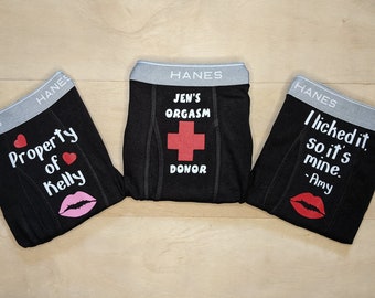 Personalized Boxers, 2nd Anniversary Gift, Cotton Anniversary Gift For Him, Second Anniversary Gift