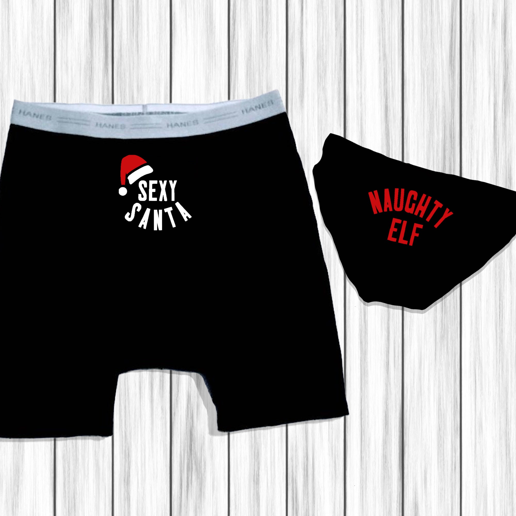  Kiss Me Under The Mistletoe Christmas Couples Underwear, Funny  Christmas Underwear, His and Hers, Christmas Boxer Briefs & Panties (L,  Bikini, Black) : Handmade Products