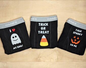 Funny Halloween Gag Gift for Men, Spooky Underwear, Boxer Briefs for Any Halloween Party