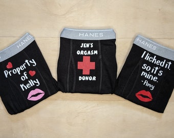 Funny Valentines Day Gift For Him - Personalized Boxers