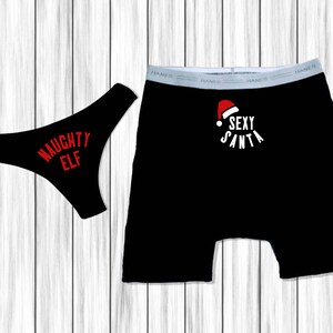 Stocking Stuffer For Boyfriend Personalized Boxers Under The Mistletoe Christmas Underwear Couples Underwear