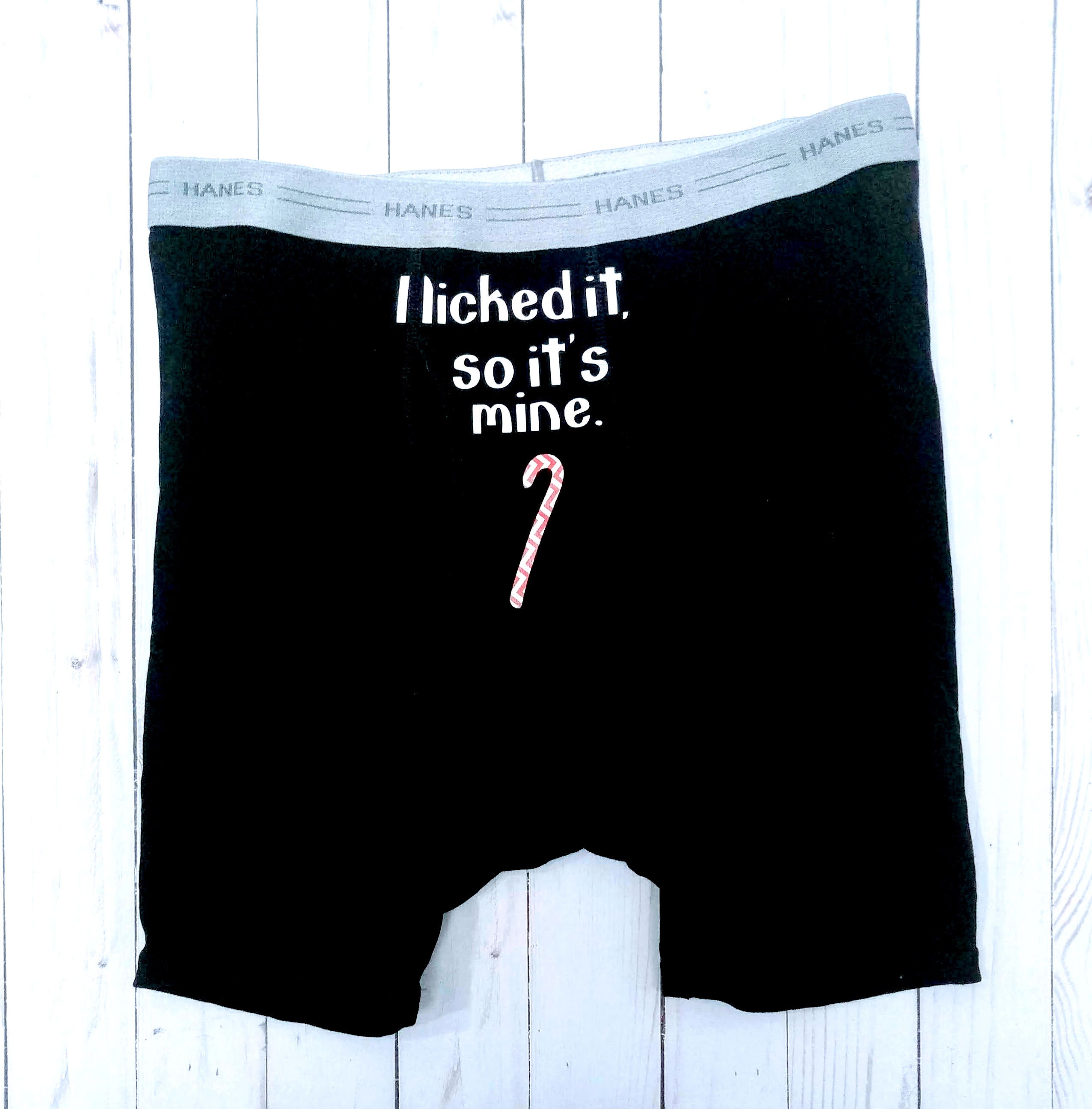 Candy Cane Boxer Briefs I licked it so its mine Etsy