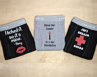 Personalized Boxer Briefs ,  Custom Boxer Briefs ,  Funny Gifts For Him, Dirty Gift, Personalized Gift For Him