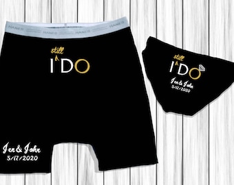 Second Anniversary Gift For Husband, Cotton Anniversary Gift, 1st Anniversary Gift, 2nd Anniversary Gift, Couple Underwear Set - I Still D0