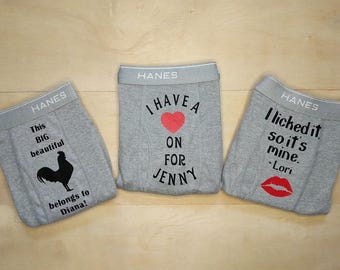 Cotton Anniversary Gift for Husband Personalized Funny Mens Cotton Underwear Custom Gift for him