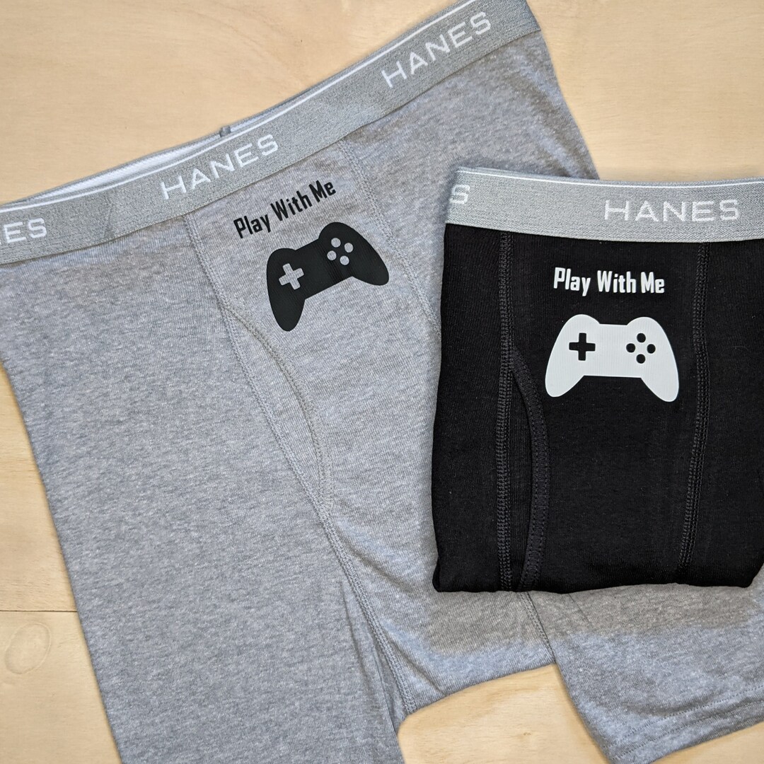 Mens I Paused My Game To Be Here Boxer Brief Funny Video Gaming Gamer Gift  Underwear (Black) - XL 