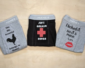 2nd Anniversary Gift, Personalized Boxers, Second Anniversary Gift - Cotton Anniversary Gift For Him