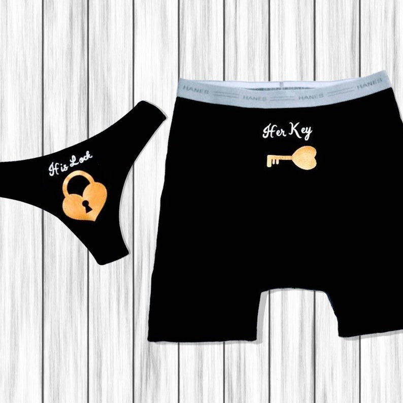 Lock and Key Matching Underwear Plus Size Lingerie Set Etsy