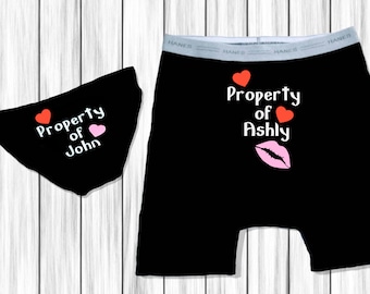 Couple Underwear, Boxer Briefs, Anniversary Gifts For Boyfriend, Engagement Gifts - Property Of