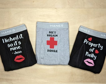 Personalized Boxers - 2nd Anniversary Gift For Him - Valentines Day Husband Boyfriend - Custom Underwear